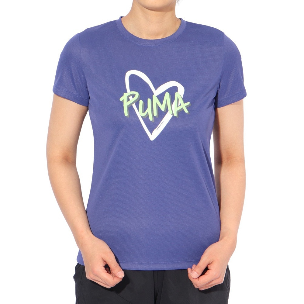 プーマ（PUMA）（レディース）ESS CHM ロゴ半袖Tシャツ 686922 46 BGRY