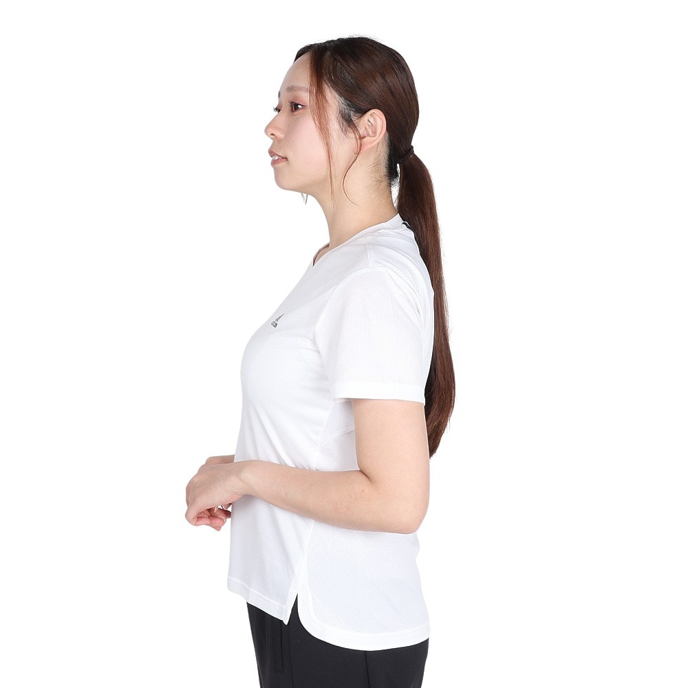 アディダス（adidas）（レディース）AEROREADY デザインド トゥ ムーブ 3ストライプス スポーツ半袖Tシャツ 28838-GL3812