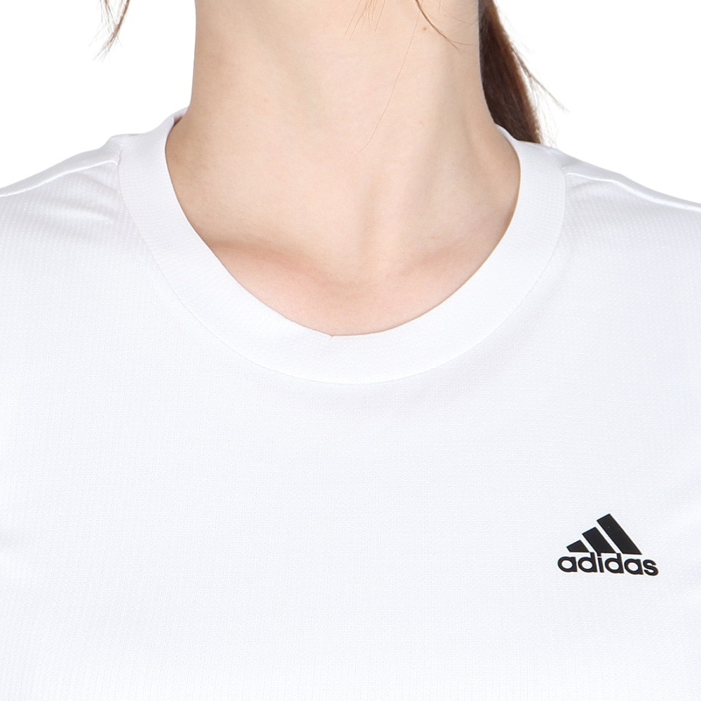 アディダス（adidas）（レディース）AEROREADY デザインド トゥ ムーブ 3ストライプス スポーツ半袖Tシャツ 28838-GL3812