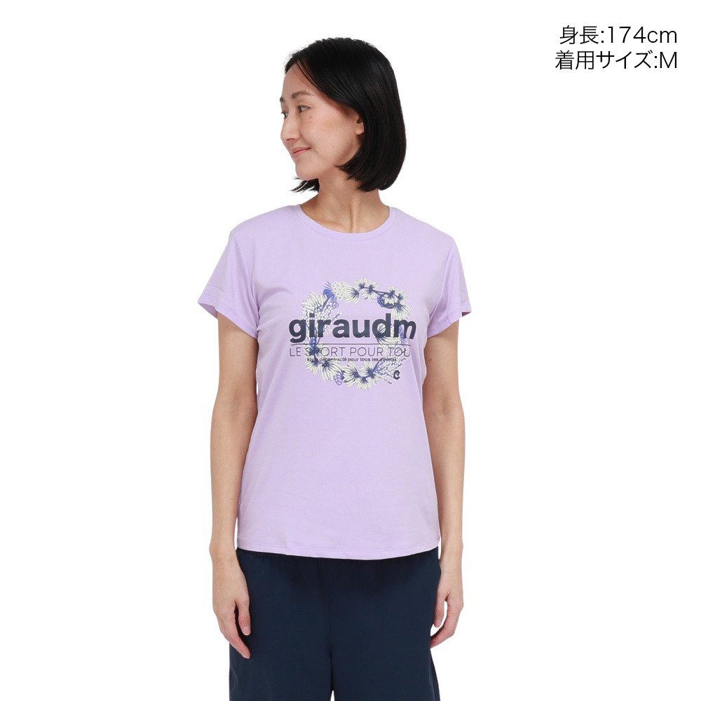 ジローム（GIRAUDM）（レディース）ドライプラスクール シャインブロックUV AURA 半袖Tシャツ CT6S0026-TR864-GRSD LAV