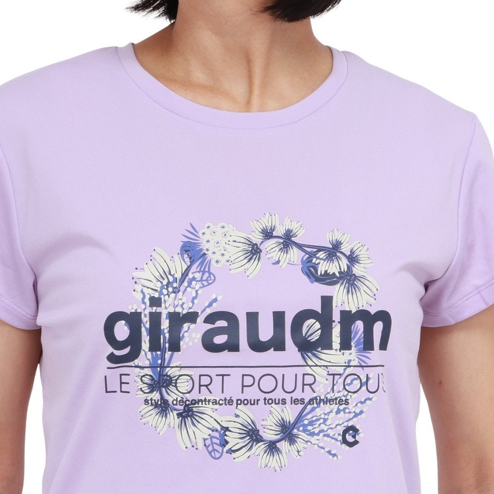 ジローム（GIRAUDM）（レディース）ドライプラスクール シャインブロックUV AURA 半袖Tシャツ CT6S0026-TR864-GRSD LAV