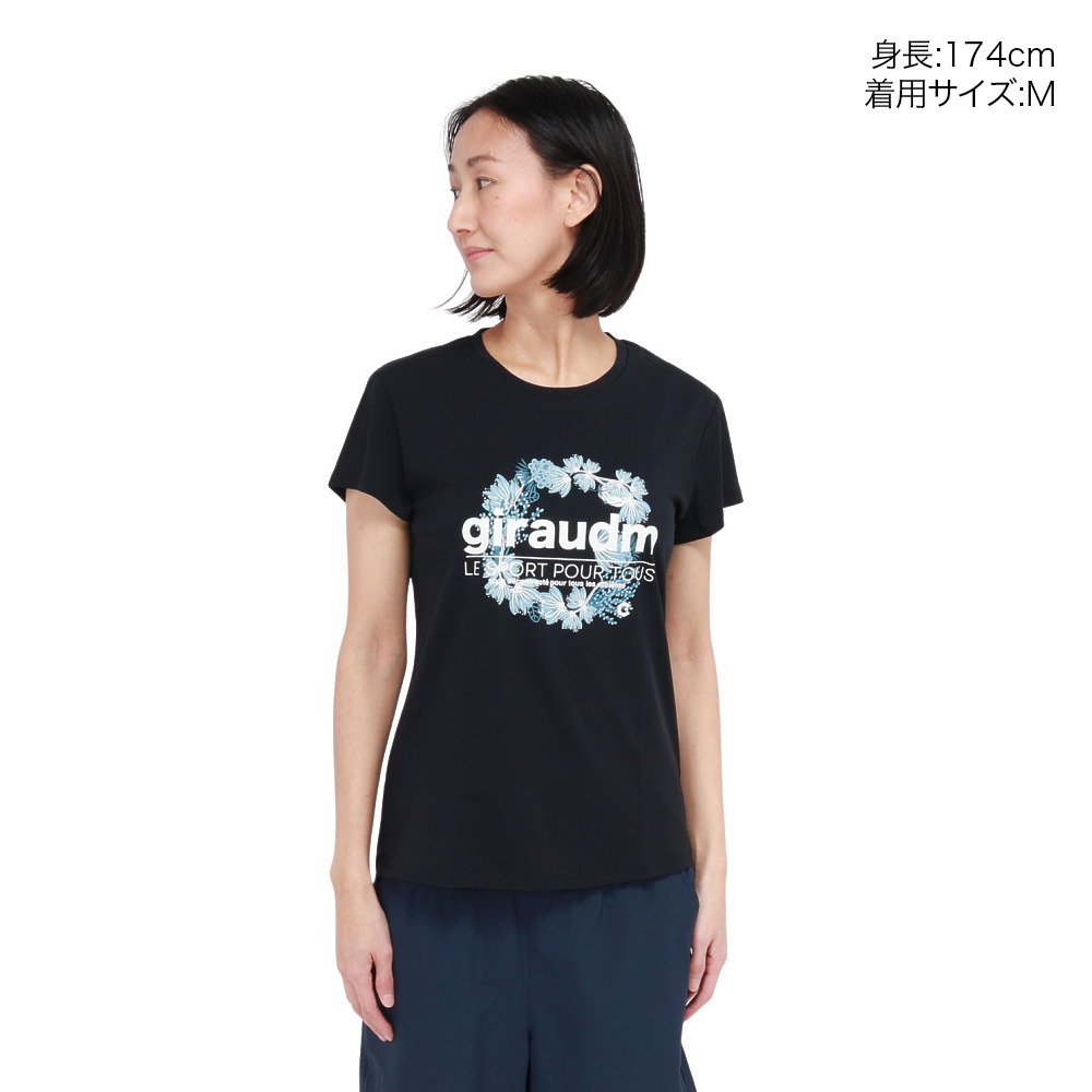 ジローム（GIRAUDM）（レディース）ドライプラスクール シャインブロックUV AURA 半袖Tシャツ CT6S0026-TR864-GRSD NVY
