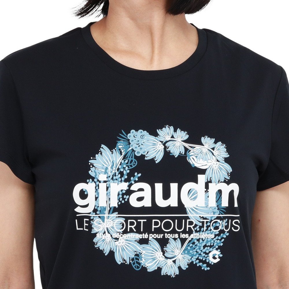 ジローム（GIRAUDM）（レディース）ドライプラスクール シャインブロックUV AURA 半袖Tシャツ CT6S0026-TR864-GRSD NVY