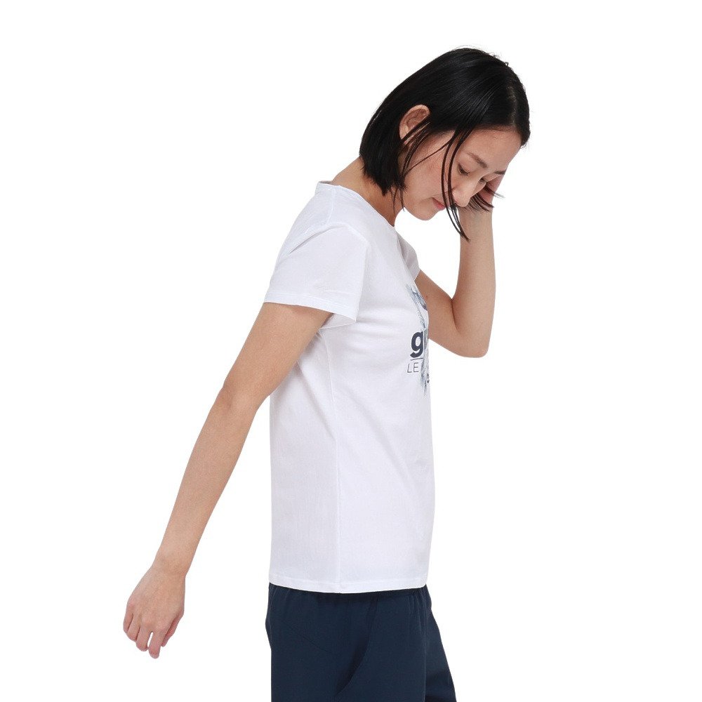 ジローム（GIRAUDM）（レディース）ドライプラスクール シャインブロックUV AURA 半袖Tシャツ CT6S0026-TR864-GRSD WHT