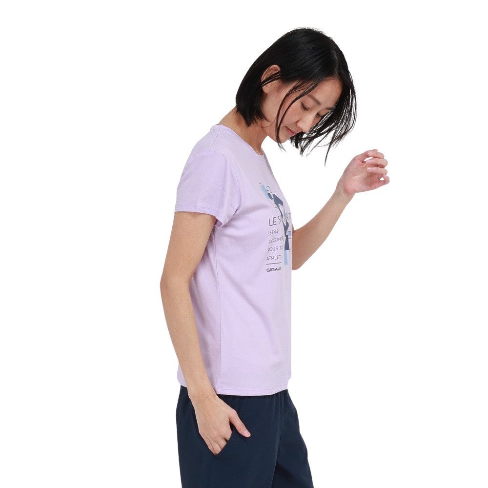 ジローム（GIRAUDM）（レディース）ドライプラスクール シャインブロックUV GEOGRACE 半袖Tシャツ CT6S0027-TR864-GRSD LAV