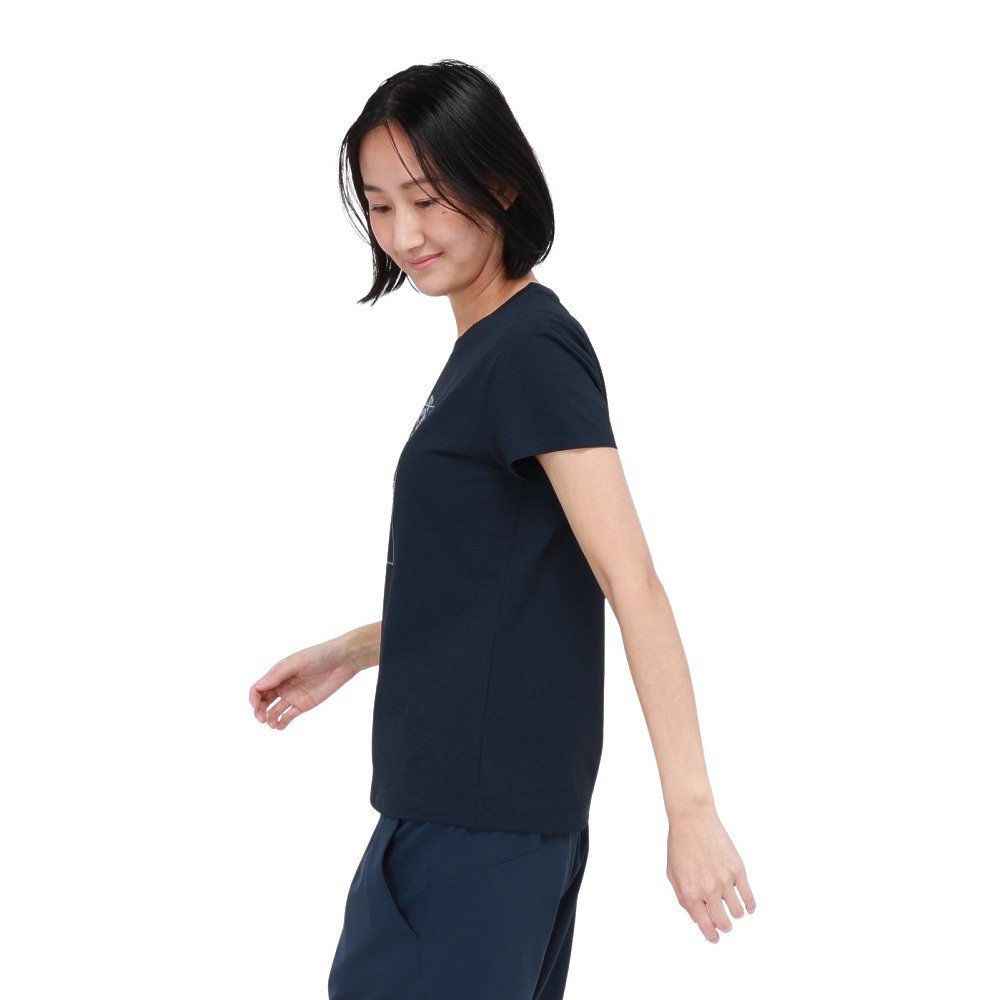 ジローム（GIRAUDM）（レディース）ドライプラス シャインブロック フローラル 半袖Tシャツ CT6S0031-TR864-GRSD NVY