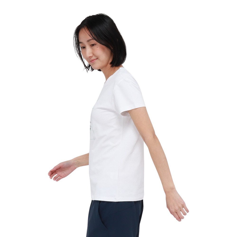ジローム（GIRAUDM）（レディース）ドライプラス シャインブロック フローラル 半袖Tシャツ CT6S0031-TR864-GRSD WHT