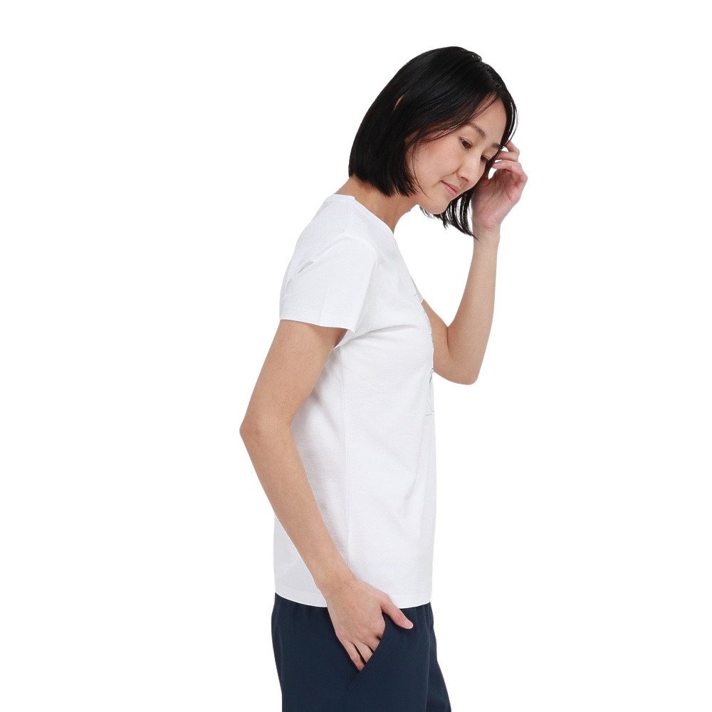 ジローム（GIRAUDM）（レディース）ドライプラス シャインブロック フローラル 半袖Tシャツ CT6S0031-TR864-GRSD WHT