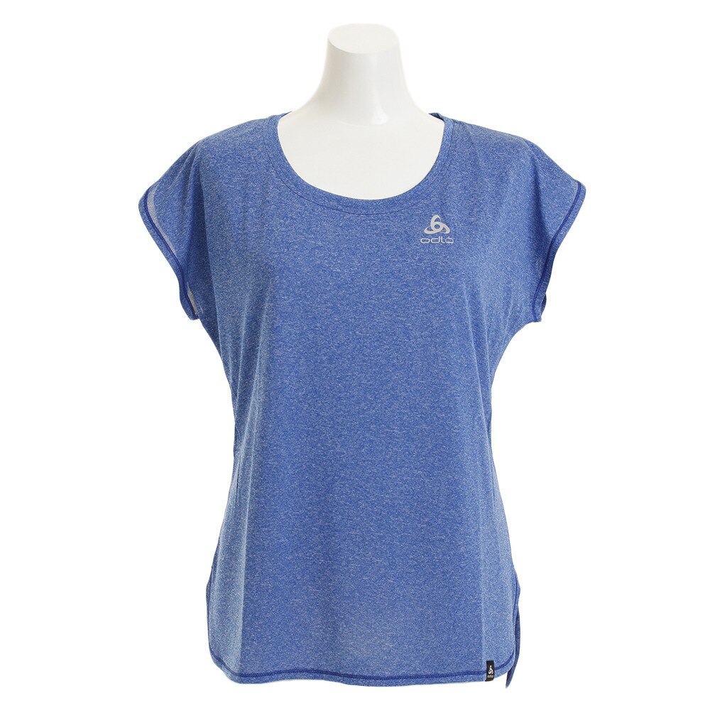  Tシャツ レディース 半袖 クルーネック 350271 energy blue melange オンライン価格