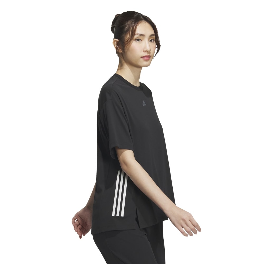 アディダス（adidas）（レディース）半袖シャツ レディース シーズナル ルーズフィット ダブルニット BUJ52-IA5189
