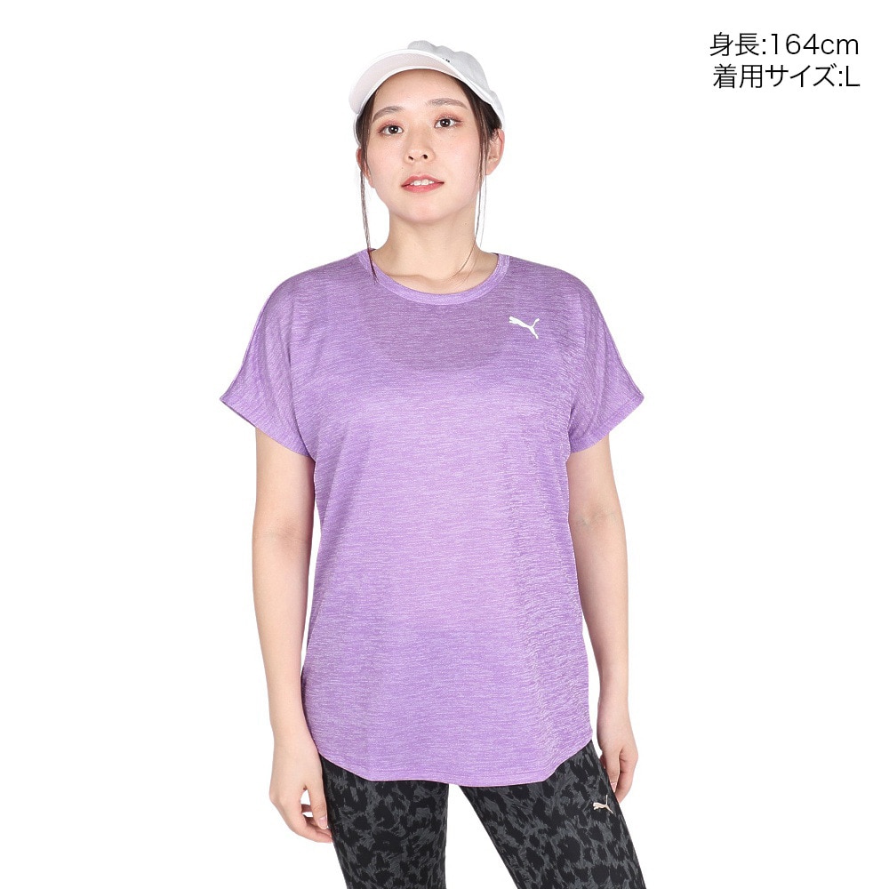 プーマ（PUMA）（レディース）アクティブ メッシュ ヘザー 半袖 Tシャツ 680746 50 PPL