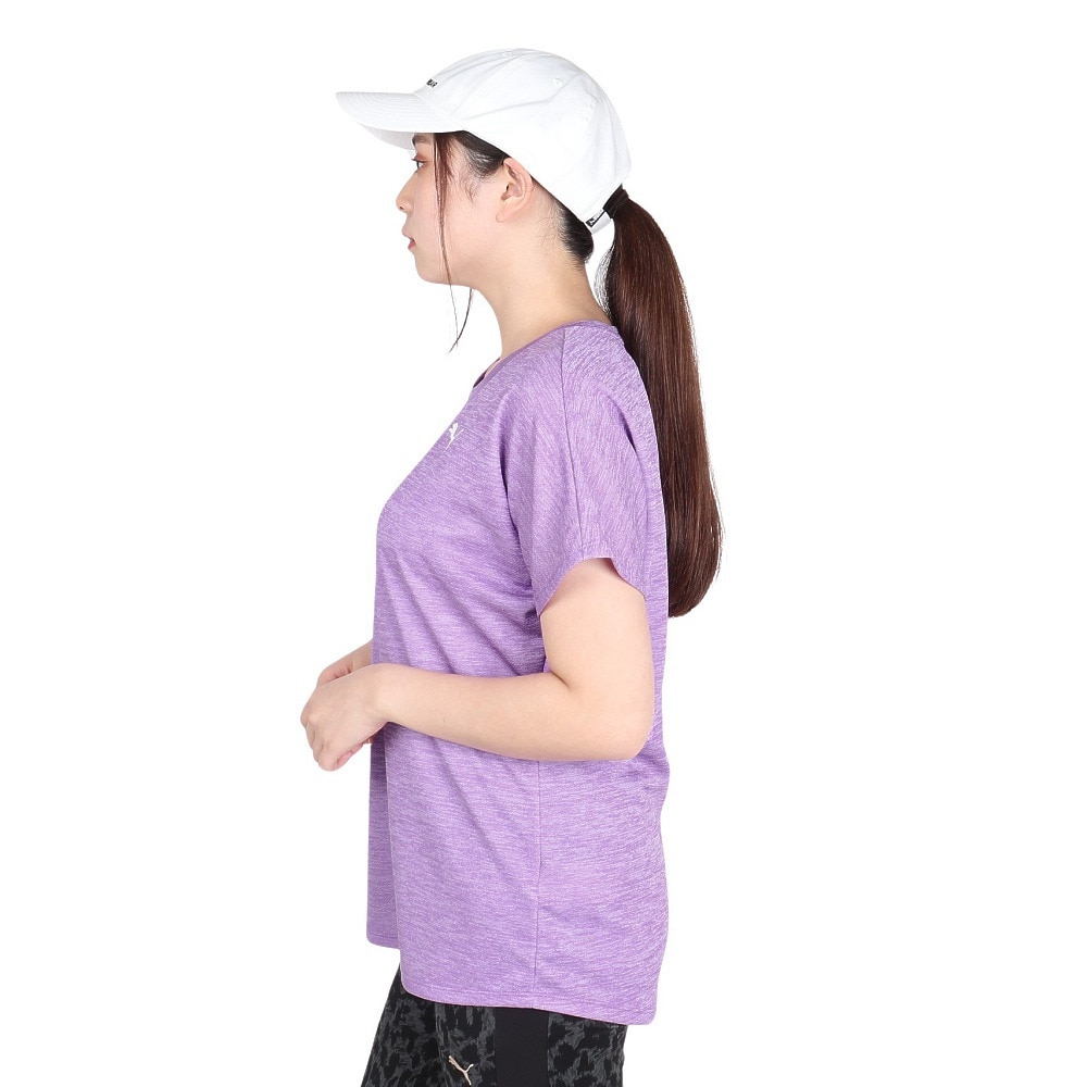 プーマ（PUMA）（レディース）アクティブ メッシュ ヘザー 半袖 Tシャツ 680746 50 PPL