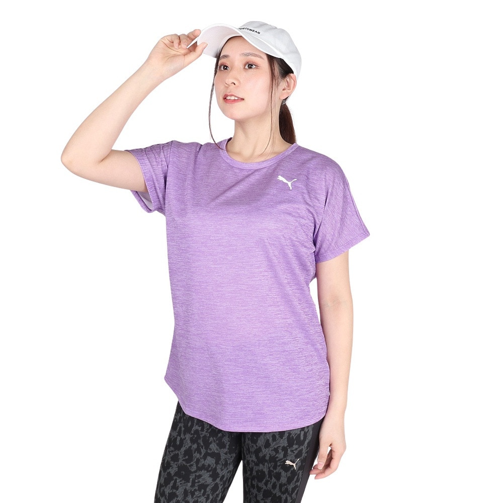 プーマ（PUMA）（レディース）アクティブ メッシュ ヘザー 半袖 Tシャツ 680746 50 PPL