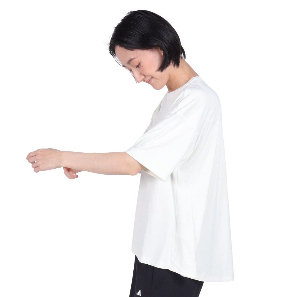 アディダス（adidas）（レディース）シーズナル スポーツウェア ルーズフィット ダブルニット リラックスTシャツ 半袖 JSY11-IM8718