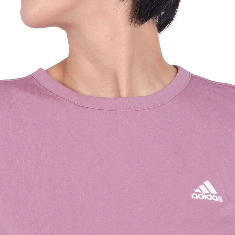 アディダス（adidas）（レディース）シーズナル スポーツウェア ルーズフィット ダブルニット リラックスTシャツ 半袖 JSY11-IM8719