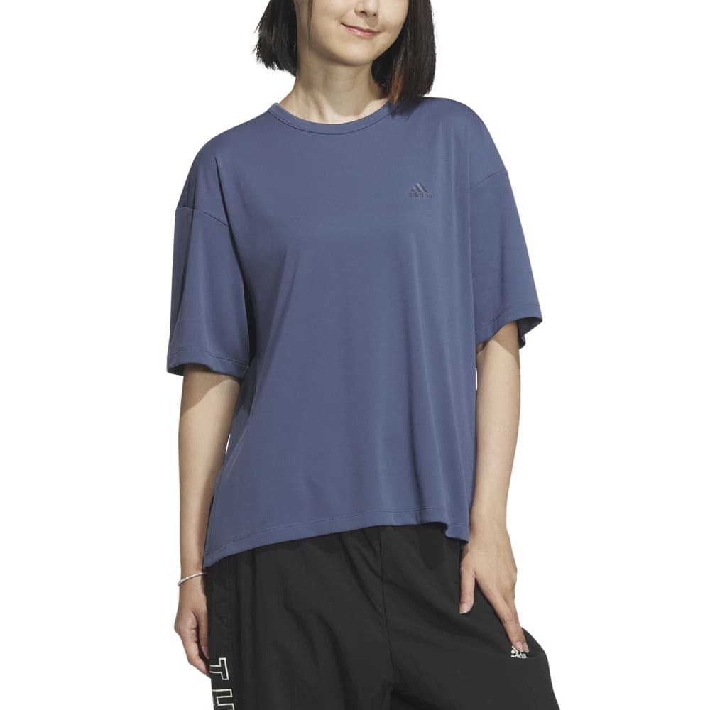 アディダス（adidas）（レディース）ルーズフィット ダブルニット リラックス半袖Tシャツ JSY11-IM8720