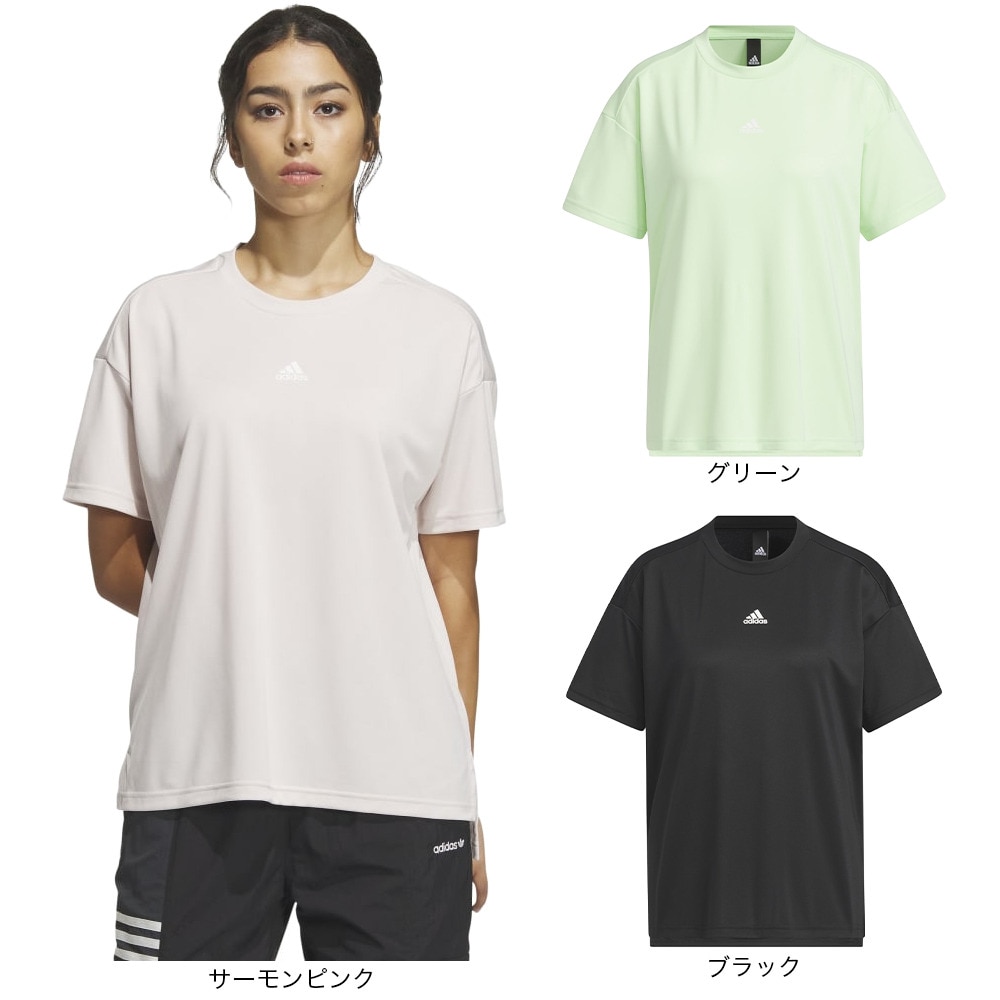 アディダス（adidas）（レディース）シーズナル スポーツウェア ルーズフィット ピケ テロ 半袖Tシャツ JSY12-IM8723
