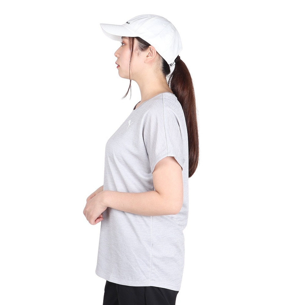 プーマ（PUMA）（レディース）アクティブ メッシュ ヘザー 半袖 Tシャツ 680746 04 LGRY