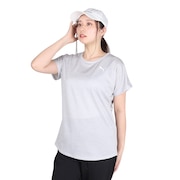 (レディース)アクティブ メッシュ ヘザー 半袖 Tシャツ 680746 04 LGRY