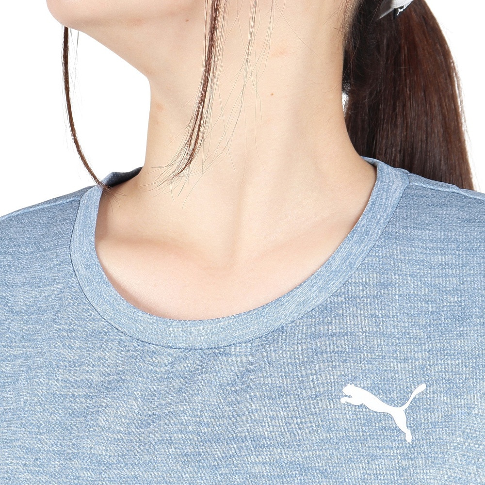 プーマ（PUMA）（レディース）アクティブ メッシュ ヘザー 半袖Tシャツ 680746 20 IDG