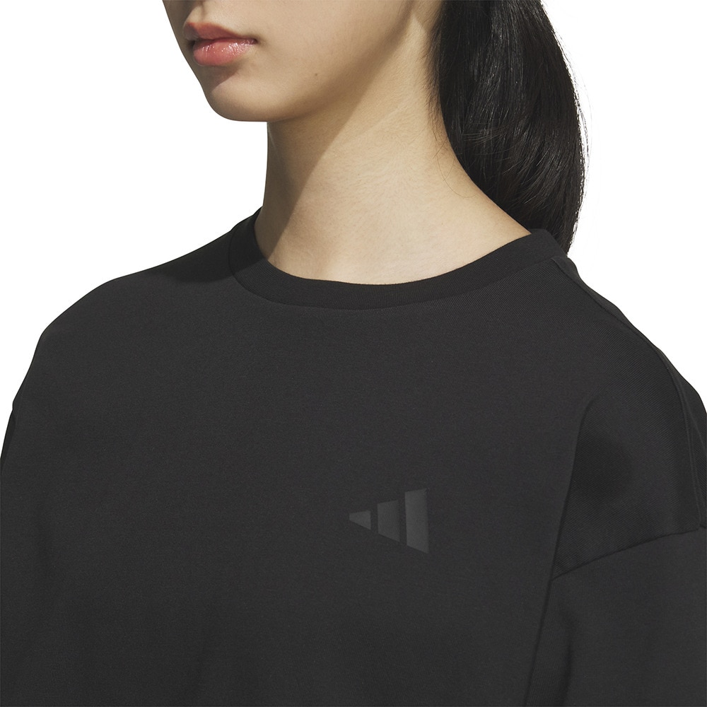 アディダス（adidas）（レディース）レイヤード ルーズフィット半袖コットンTシャツ WU734-KA1018