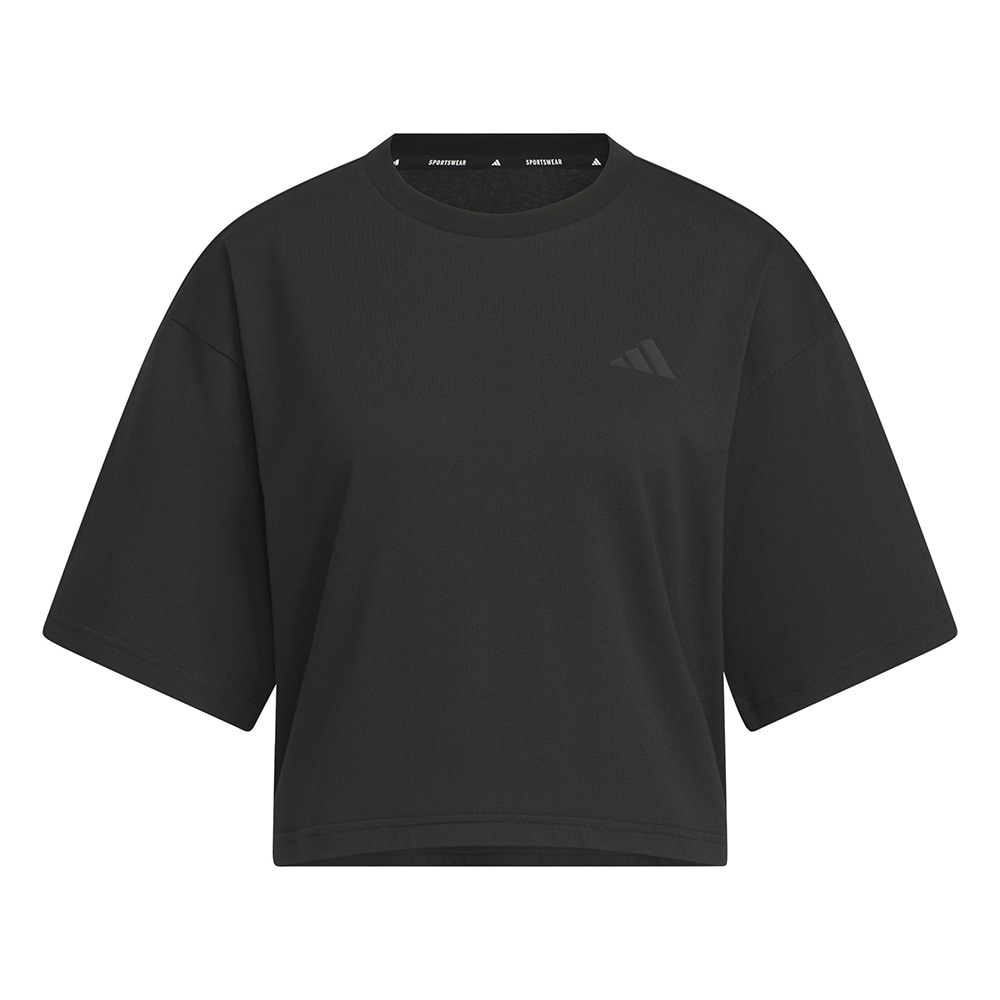 アディダス（adidas）（レディース）レイヤード ルーズフィット半袖コットンTシャツ WU734-KA1018