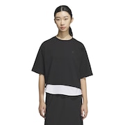 (レディース)レイヤード ルーズフィット半袖コットンTシャツ WU734-KA1018