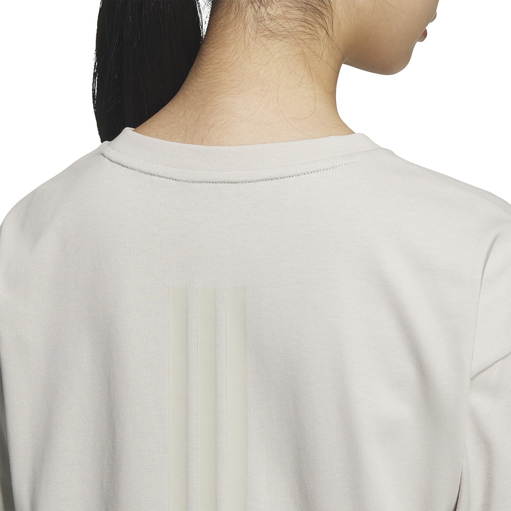 アディダス（adidas）（レディース）レイヤード ルーズフィット半袖コットンTシャツ WU734-KA1019