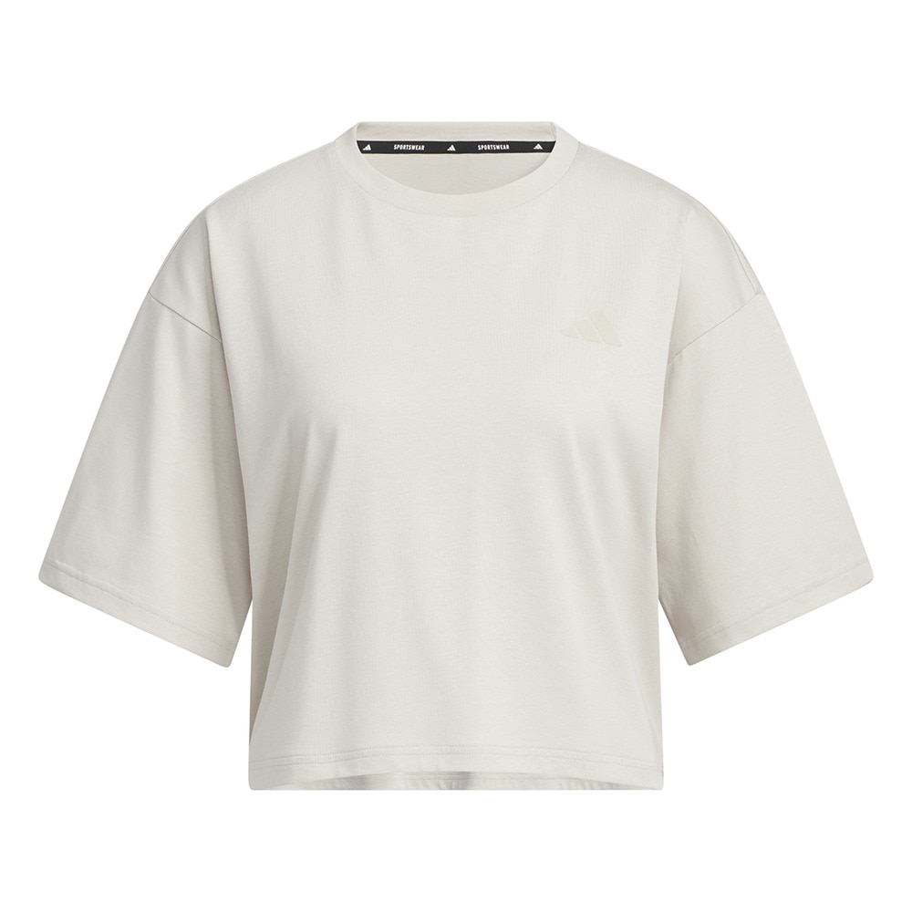 アディダス（adidas）（レディース）レイヤード ルーズフィット半袖コットンTシャツ WU734-KA1019
