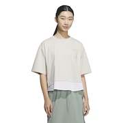 (レディース)レイヤード ルーズフィット半袖コットンTシャツ WU734-KA1019