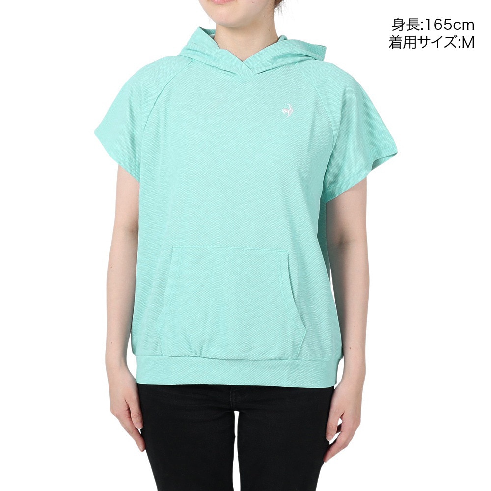 ルコックスポルティフ（lecoqsportif）（レディース）半袖Tシャツ レディース ヘランカ パーカー QMWVJA70XB BL