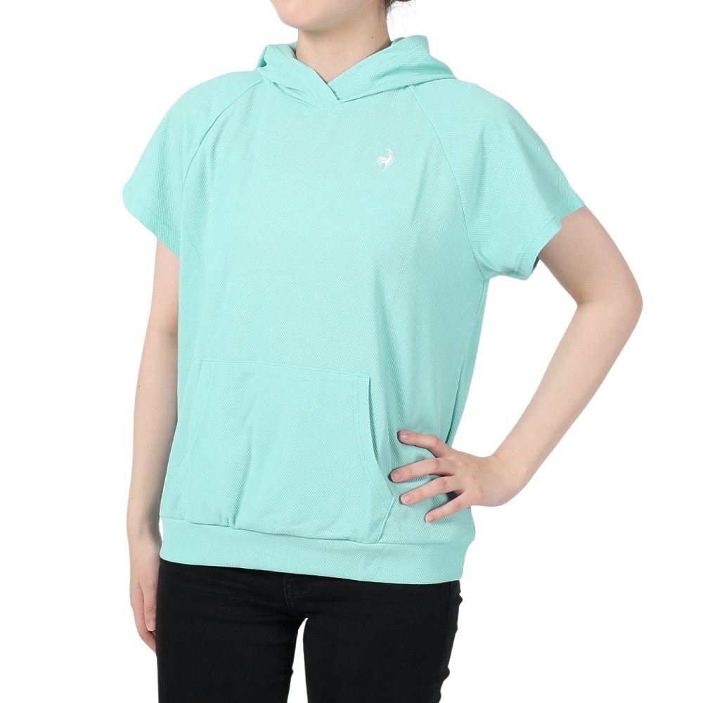ルコックスポルティフ（lecoqsportif）（レディース）半袖Tシャツ レディース ヘランカ パーカー QMWVJA70XB BL