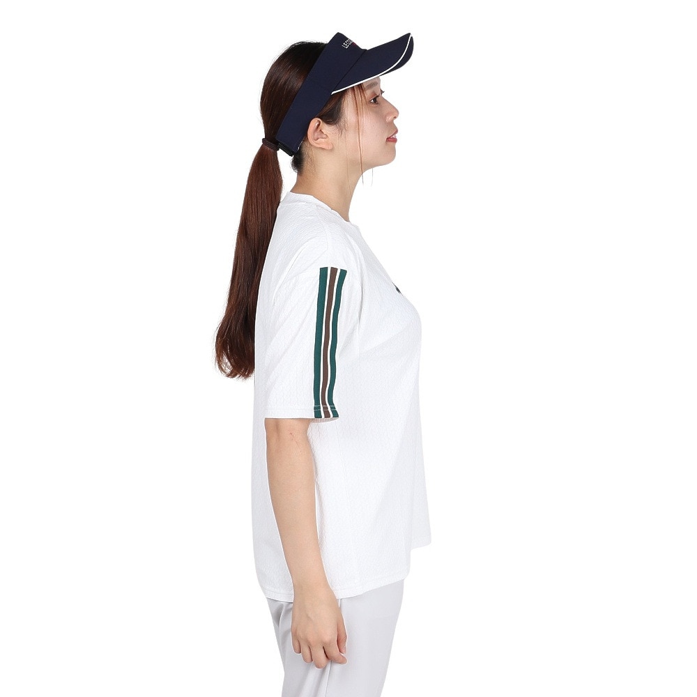 ルコックスポルティフ（lecoqsportif）（レディース）ジャガード半袖Tシャツ LU5FHT00L WH00