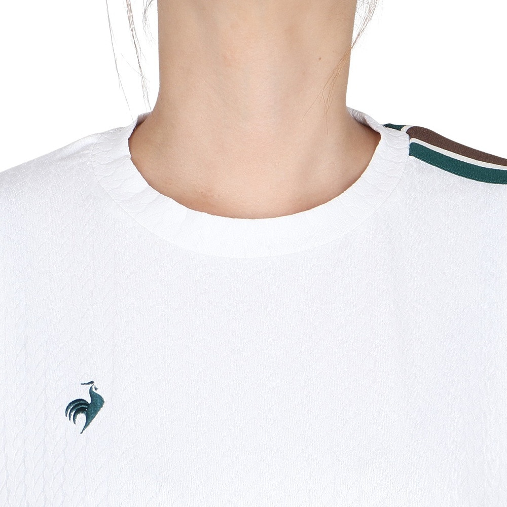 ルコックスポルティフ（lecoqsportif）（レディース）ジャガード半袖Tシャツ LU5FHT00L WH00