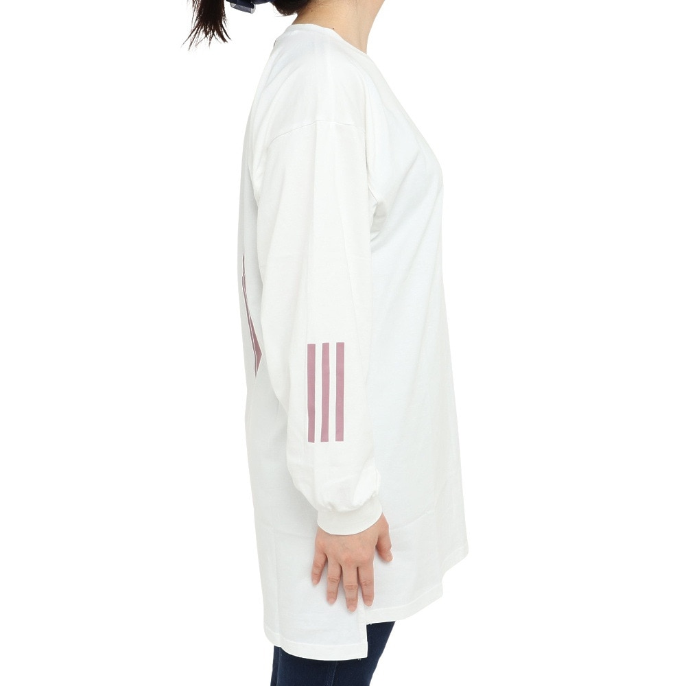 アディダス（adidas）（レディース）Tシャツ 長袖 レディースワーディング ルーズフィット チュニック CV338-HM2797 ロンT