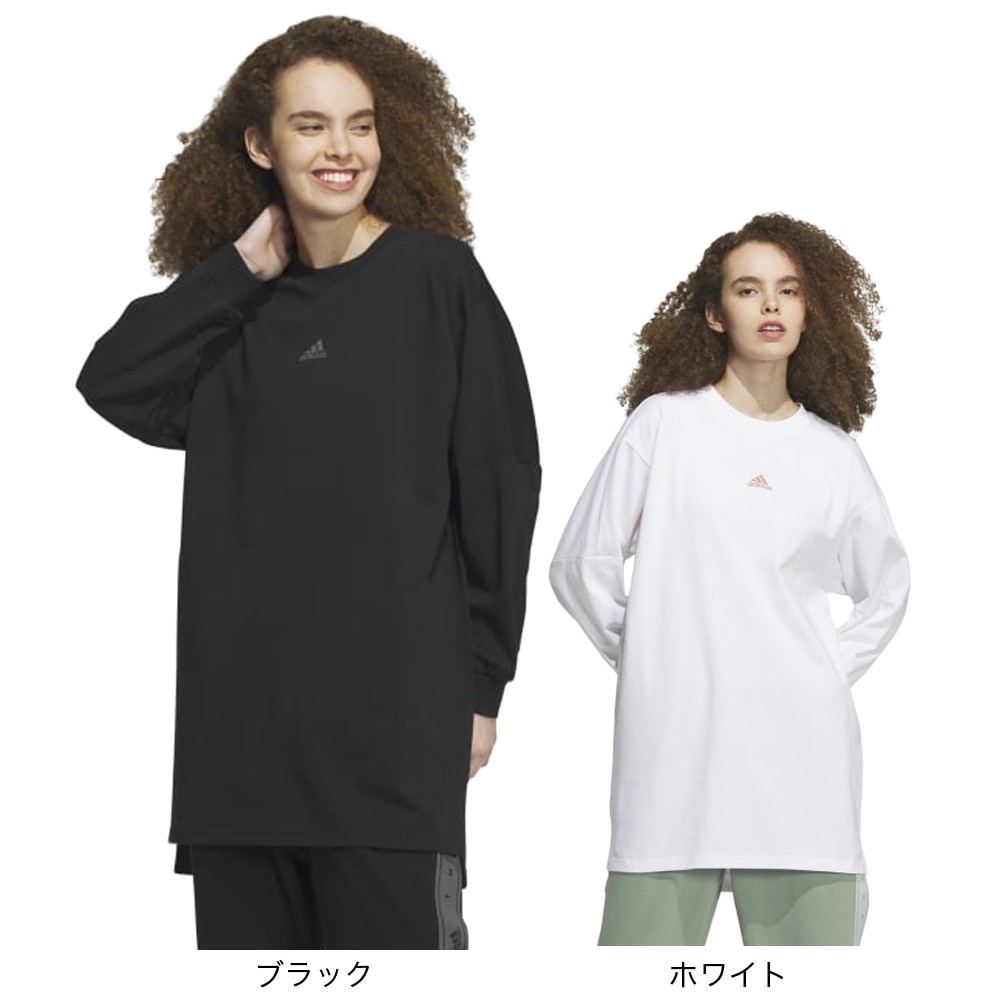 アディダス（adidas）（レディース）長袖Ｔシャツ レディース ワーディング ルーズフィット チュニック IEH94-IK9892