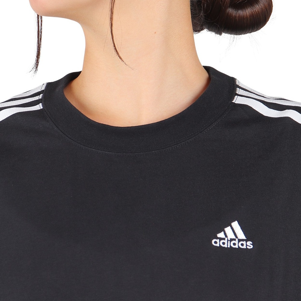 アディダス（adidas）（レディース）エッセンシャルズ プラス 3ストライプ Tシャツ 長袖 KVF78-JF1388 ロンT