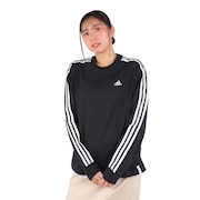 (レディース)エッセンシャルズ プラス 3ストライプ 長袖Tシャツ KVF78