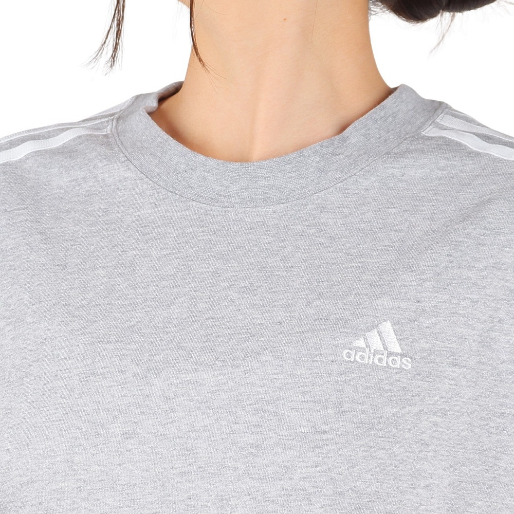 アディダス（adidas）（レディース）エッセンシャルズ プラス 3ストライプ 長袖Tシャツ KVF78-JF1389