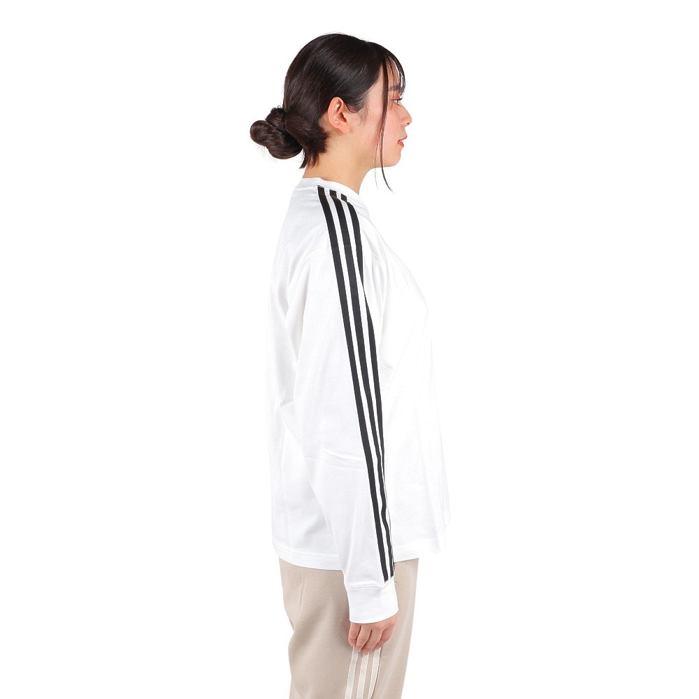 アディダス（adidas）（レディース）エッセンシャルズ プラス 3ストライプ Tシャツ 長袖 KVF78-JF1390 ロンT