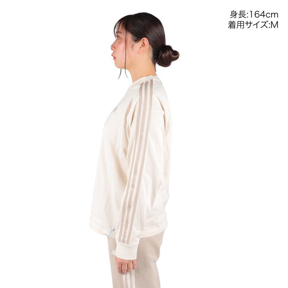アディダス（adidas）（レディース）エッセンシャルズ プラス 3ストライプ 長袖Tシャツ KVF78-JF1391