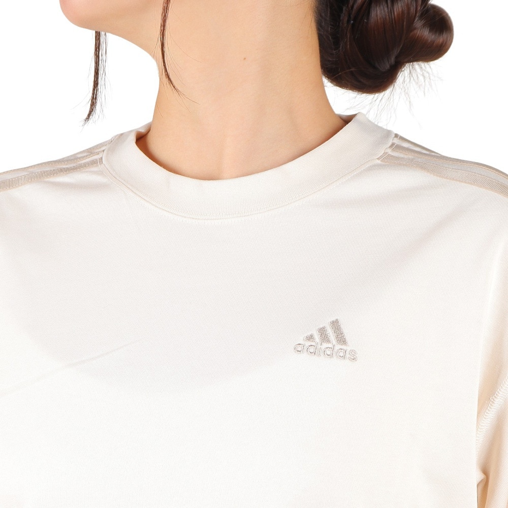 アディダス（adidas）（レディース）エッセンシャルズ プラス 3ストライプ 長袖Tシャツ KVF78-JF1391