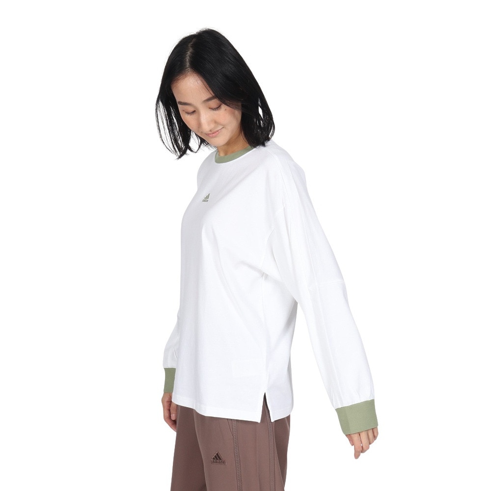 アディダス（adidas）（レディース）ワーディング ルーズフィット シングルジャージー 長袖Tシャツ KTX53-JG5713