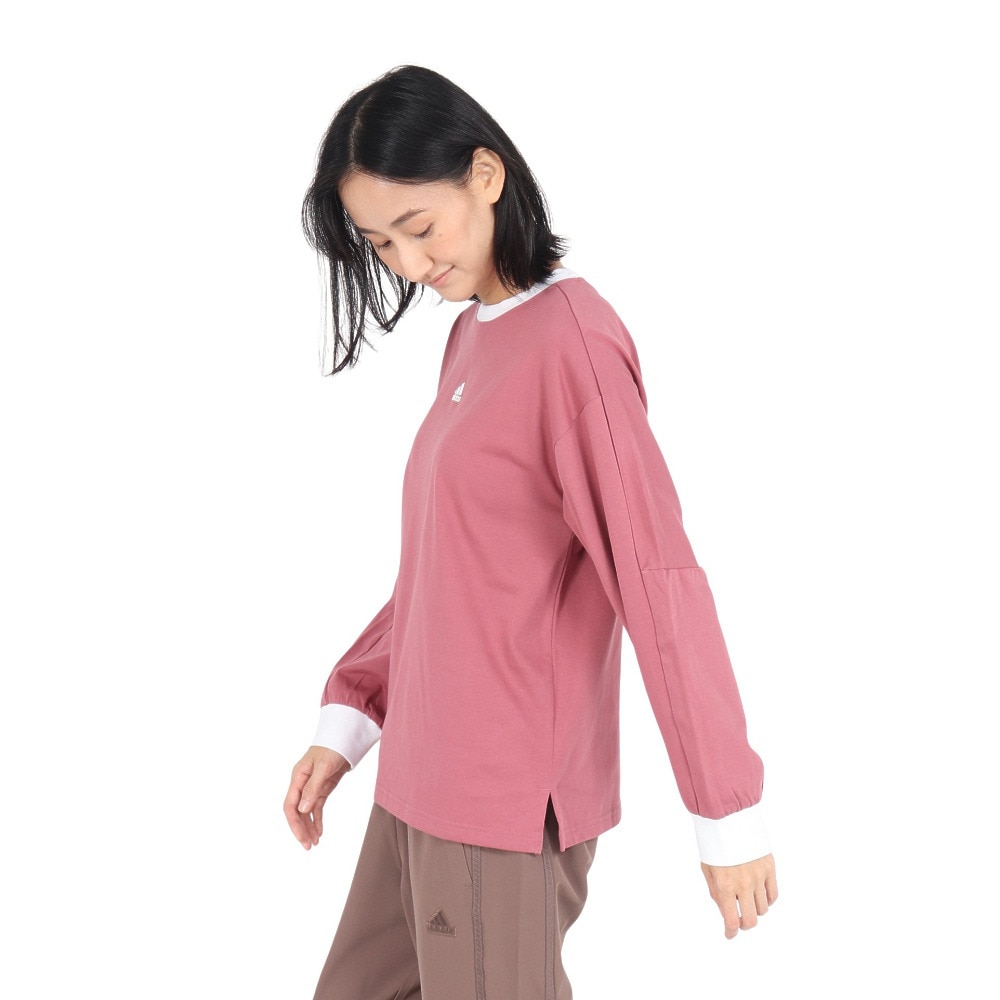 アディダス（adidas）（レディース）ワーディング ルーズフィット シングルジャージー 長袖Tシャツ KTX53-JG5715