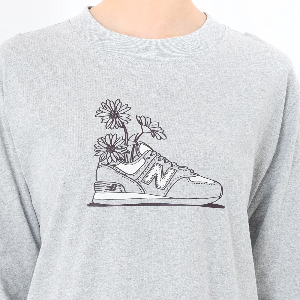 ニューバランス（new balance）（レディース）フラワーグラフィック 長袖Tシャツ WT43563AG