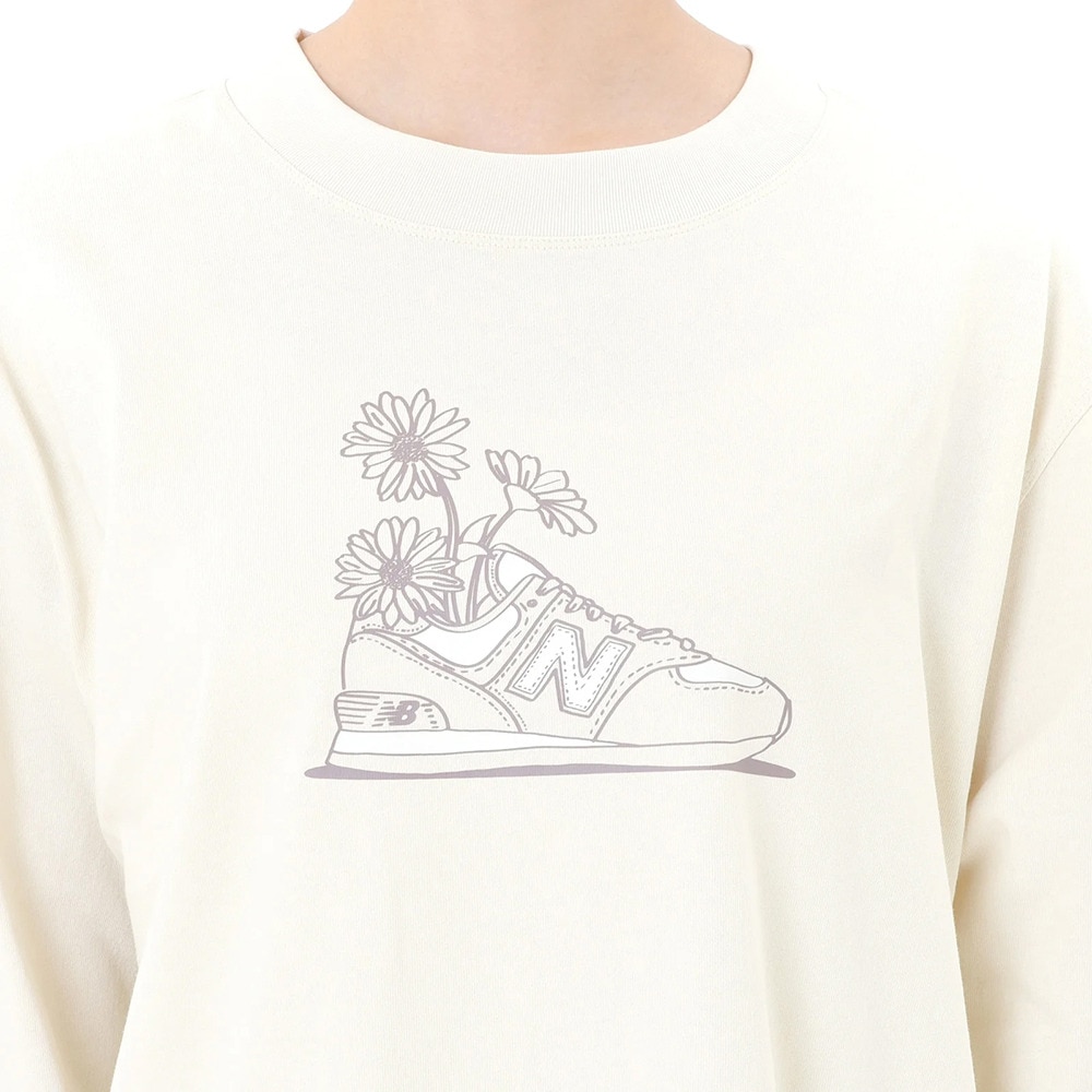 ニューバランス（new balance）（レディース）フラワーグラフィック 長袖Tシャツ WT43563LIN