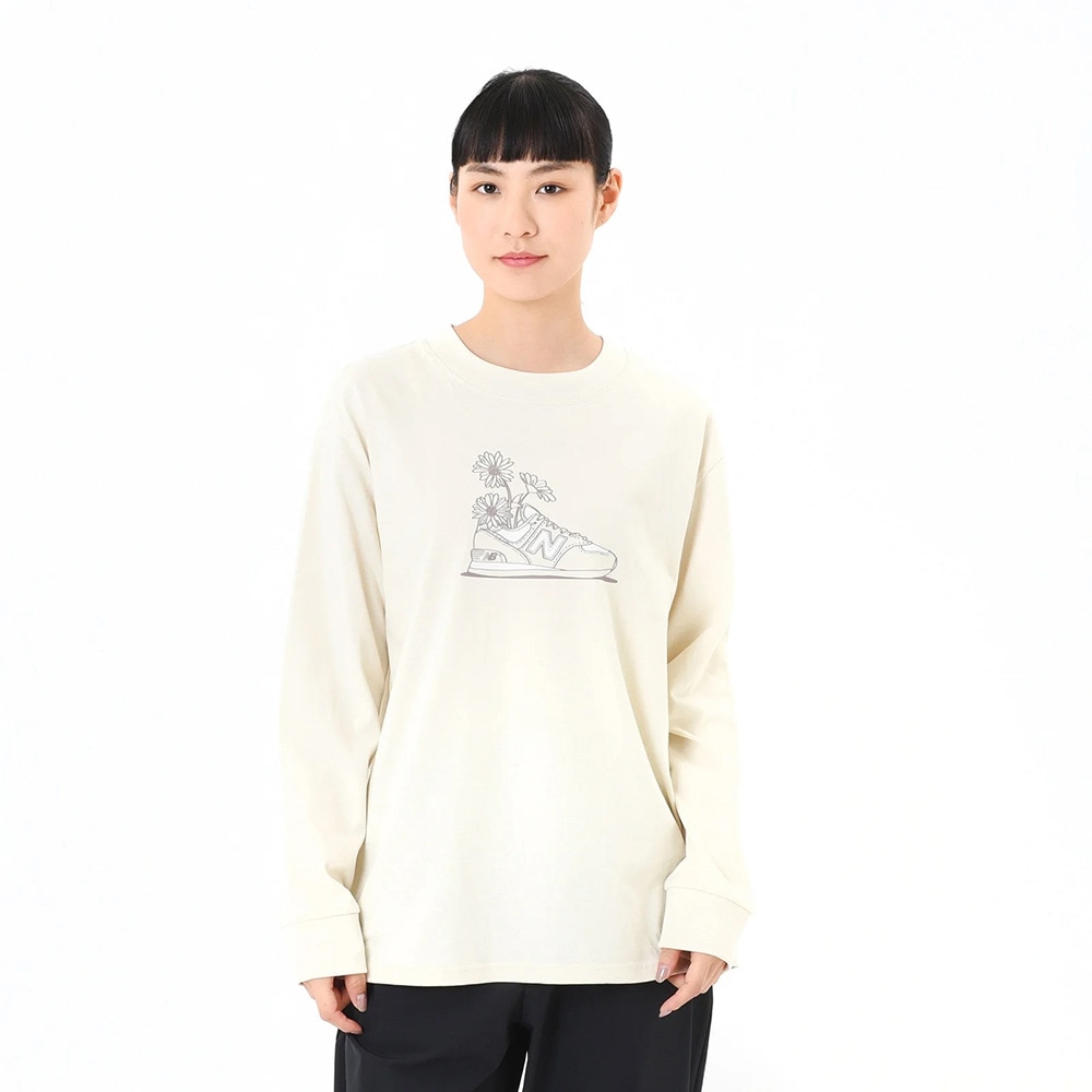 ニューバランス（new balance）（レディース）フラワーグラフィック 長袖Tシャツ WT43563LIN