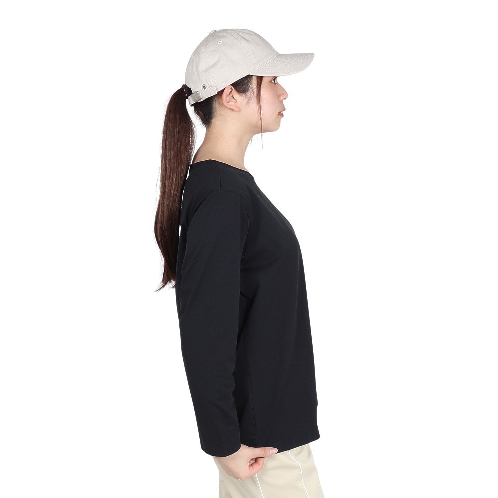 エックスガール（X-gir）（レディース）アスリート ロゴ 長袖Tシャツ 155251013005-BLACK