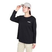 (レディース)アスリート ロゴ 長袖Tシャツ 155251013005-BLACK