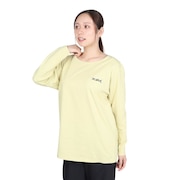 (レディース)アスリート ロゴ 長袖Tシャツ 155251013005-LT YELLOW